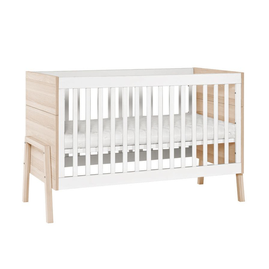 Berceau bébé évolutif en bois Swing Blanc/Scandinave - Micuna