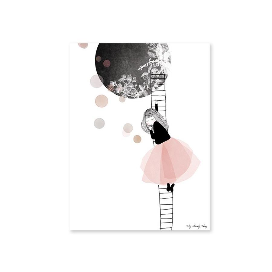 Affiche Lune rose