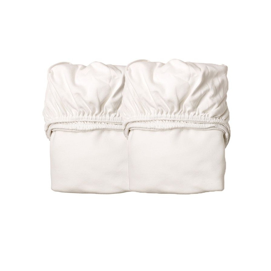 Lot de 2 Drap housse blanc berceau Leander