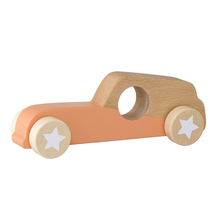 Voiture en bois orange