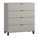 Commode 4 tiroirs Simple Gris