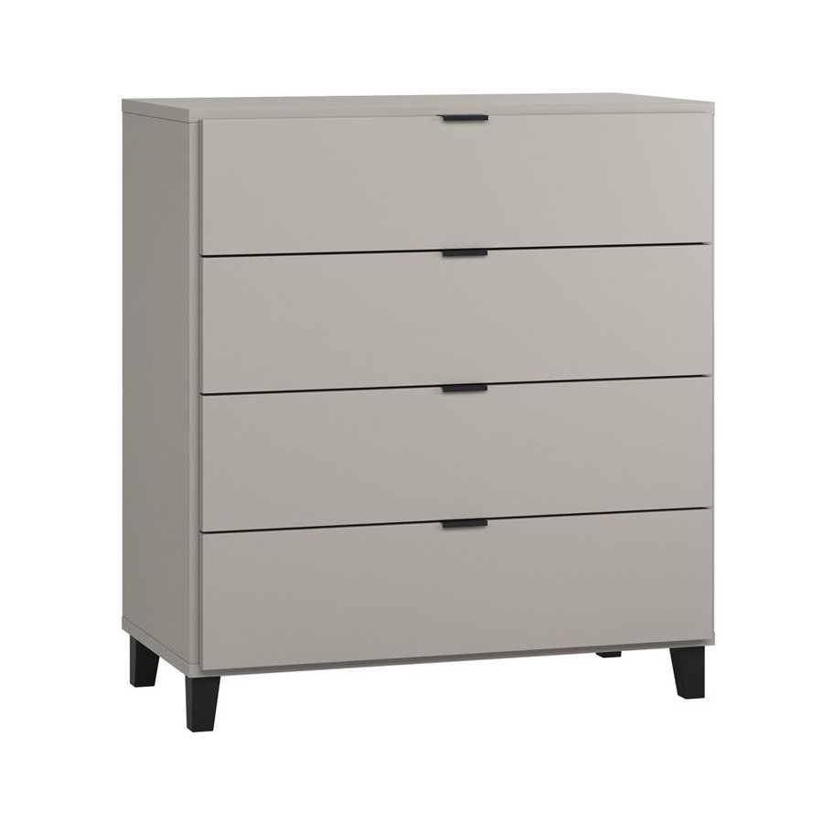 Commode 4 tiroirs Simple Gris