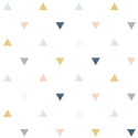 Papier peint Motifs triangles pastels