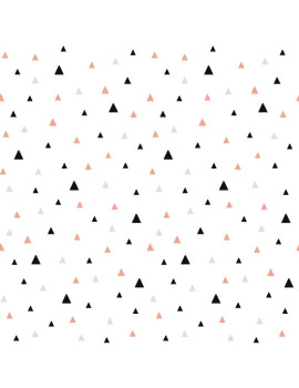 Papier peint Motifs triangles corails