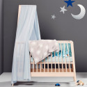 Ciel de lit bébé Linea bleu
