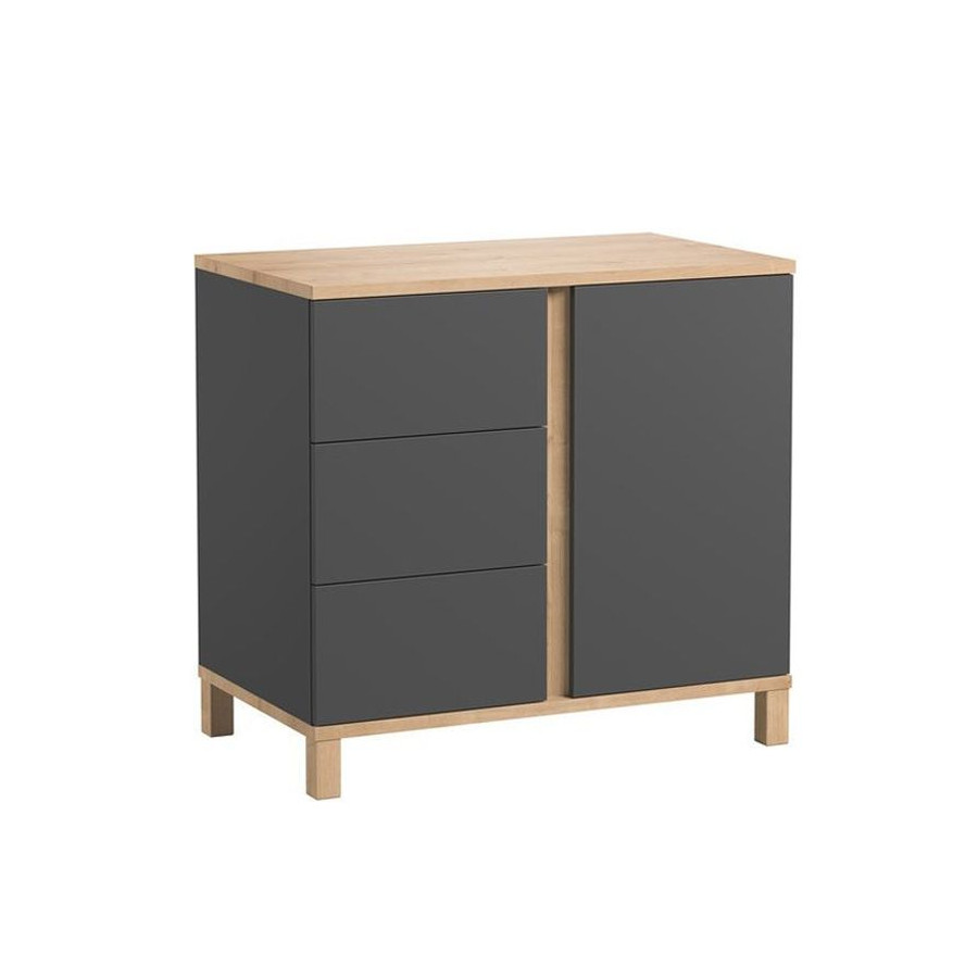 Commode 3 tiroirs Altitude Gris