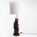 Lampe 3 Oursons lin blanc