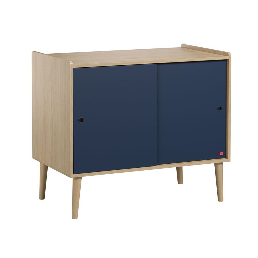 Commode à langer Retro bois bleu Vox