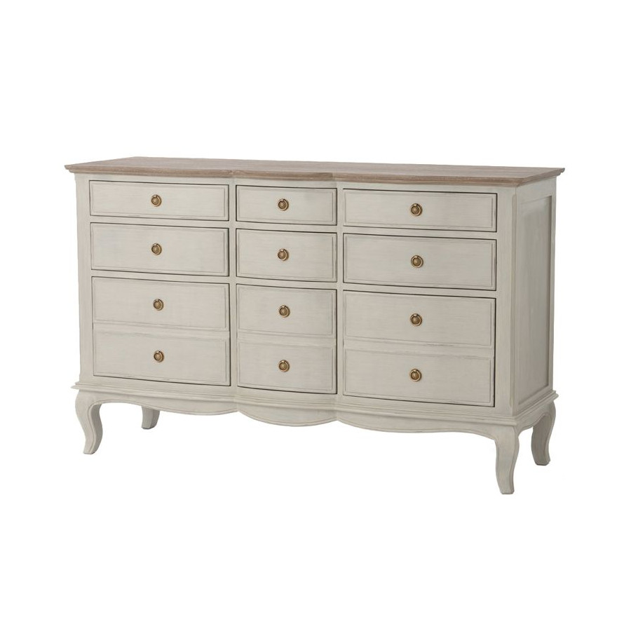 Commode Maddy beige - 9 tiroirs