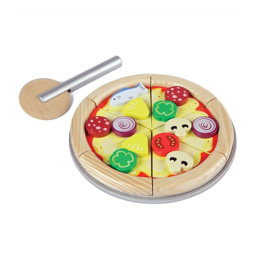Pizza Tidlo pour jouer à la dinette 6 parts 12 ingrédients- 5962