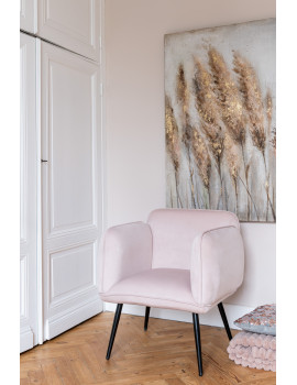 Chaise rose pastel