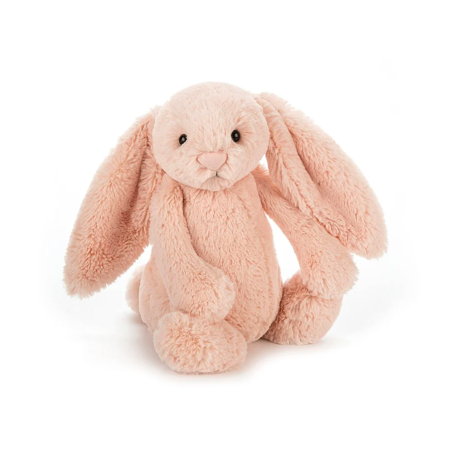 Peluche lapin rose et blanc